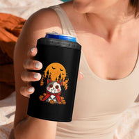 Halloween Cat 4 in 1 Can Cooler Tumbler Horror Vampire Kawaii Chibi Kitten