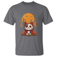 Halloween Cat T Shirt Horror Vampire Kawaii Chibi Kitten - Wonder Print Shop