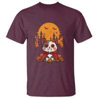 Halloween Cat T Shirt Horror Vampire Kawaii Chibi Kitten - Wonder Print Shop