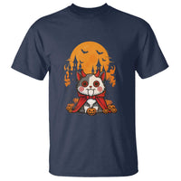 Halloween Cat T Shirt Horror Vampire Kawaii Chibi Kitten - Wonder Print Shop