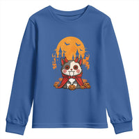 Halloween Cat Youth Sweatshirt Horror Vampire Kawaii Chibi Kitten - Wonder Print Shop