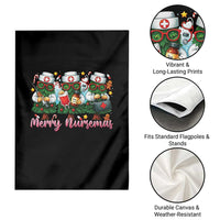 Christmas Nurse Garden Flag Funny Merry Nursemas Pine Tree - Wonder Print Shop