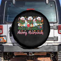 Christmas Nurse Spare Tire Cover Funny Merry Nursemas Pine Tree - Wonder Print Shop