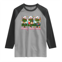 Christmas Nurse Raglan Shirt Funny Merry Nursemas Pine Tree - Wonder Print Shop