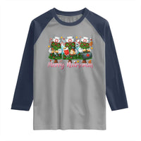 Christmas Nurse Raglan Shirt Funny Merry Nursemas Pine Tree - Wonder Print Shop