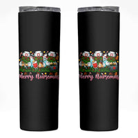 Christmas Nurse Skinny Tumbler Funny Merry Nursemas Pine Tree