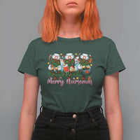 Christmas Nurse T Shirt For Women Funny Merry Nursemas Pine Tree - Wonder Print Shop