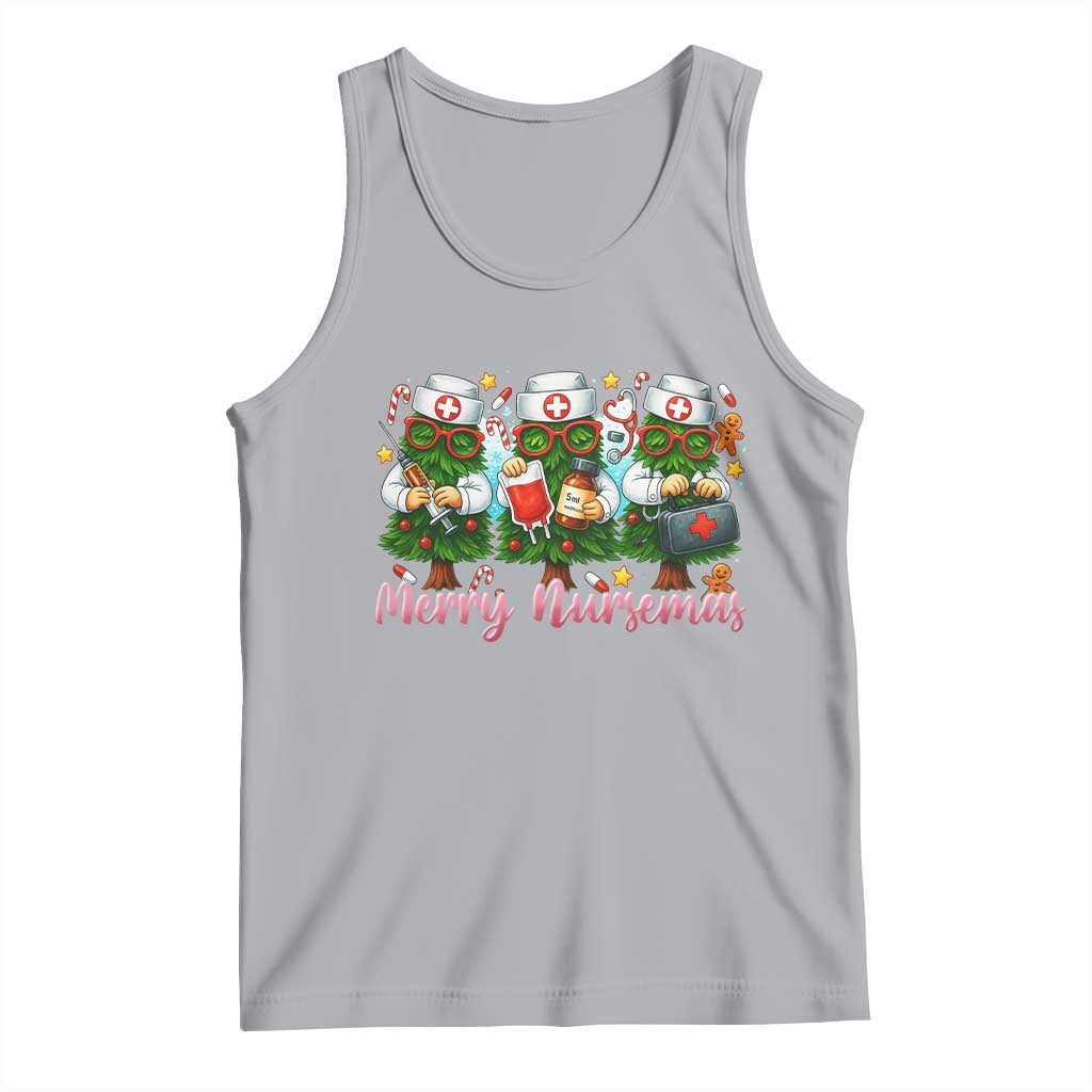 Christmas Nurse Tank Top Funny Merry Nursemas Pine Tree - Wonder Print Shop