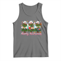 Christmas Nurse Tank Top Funny Merry Nursemas Pine Tree - Wonder Print Shop