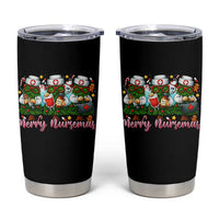 Christmas Nurse Tumbler Cup Funny Merry Nursemas Pine Tree