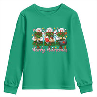 Christmas Nurse Youth Sweatshirt Funny Merry Nursemas Pine Tree - Wonder Print Shop