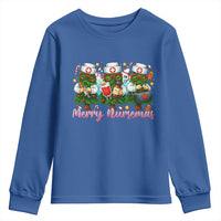 Christmas Nurse Youth Sweatshirt Funny Merry Nursemas Pine Tree - Wonder Print Shop