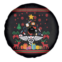 Funny Christmas Healthcare Worker Spare Tire Cover Nurses And Doctors Pine Tree - Wonder Print Shop