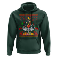 Funny Christmas Healthcare Worker Hoodie Nurses And Doctors Pine Tree - Wonder Print Shop