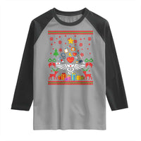 Funny Christmas Healthcare Worker Raglan Shirt Nurses And Doctors Pine Tree - Wonder Print Shop
