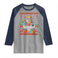 Funny Christmas Healthcare Worker Raglan Shirt Nurses And Doctors Pine Tree - Wonder Print Shop