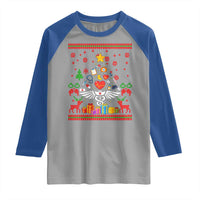 Funny Christmas Healthcare Worker Raglan Shirt Nurses And Doctors Pine Tree - Wonder Print Shop