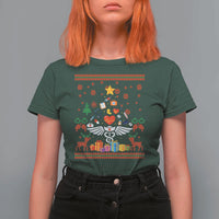 Funny Christmas Healthcare Worker T Shirt For Women Nurses And Doctors Pine Tree - Wonder Print Shop