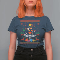 Funny Christmas Healthcare Worker T Shirt For Women Nurses And Doctors Pine Tree - Wonder Print Shop