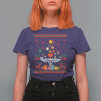 Funny Christmas Healthcare Worker T Shirt For Women Nurses And Doctors Pine Tree - Wonder Print Shop
