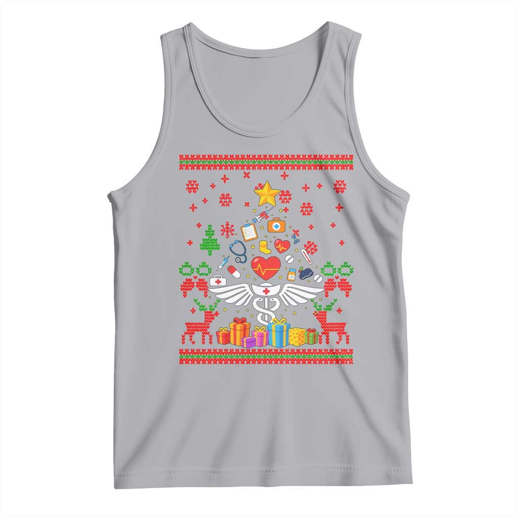 Funny Christmas Healthcare Worker Tank Top Nurses And Doctors Pine Tree - Wonder Print Shop
