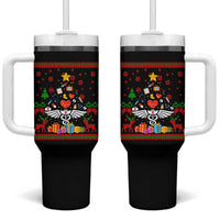 Funny Christmas Healthcare Worker Tumbler With Handle Nurses And Doctors Pine Tree
