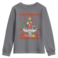 Funny Christmas Healthcare Worker Youth Sweatshirt Nurses And Doctors Pine Tree - Wonder Print Shop