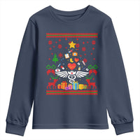 Funny Christmas Healthcare Worker Youth Sweatshirt Nurses And Doctors Pine Tree - Wonder Print Shop