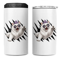 Funny Princess Cat With Featuring Scratch Effect Printed 4 in 1 Can Cooler Tumbler This Is An Outrage