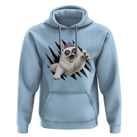 Funny Princess Cat With Featuring Scratch Effect Printed Hoodie This Is An Outrage