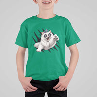 Funny Princess Cat With Featuring Scratch Effect Printed T Shirt For Kid This Is An Outrage