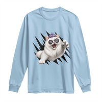Funny Princess Cat With Featuring Scratch Effect Printed Long Sleeve Shirt This Is An Outrage