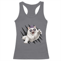 Funny Princess Cat With Featuring Scratch Effect Printed Racerback Tank Top This Is An Outrage
