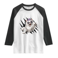 Funny Princess Cat With Featuring Scratch Effect Printed Raglan Shirt This Is An Outrage
