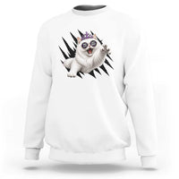 Funny Princess Cat With Featuring Scratch Effect Printed Sweatshirt This Is An Outrage