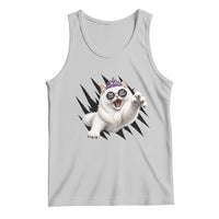 Funny Princess Cat With Featuring Scratch Effect Printed Tank Top This Is An Outrage