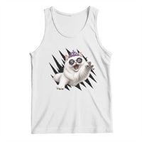 Funny Princess Cat With Featuring Scratch Effect Printed Tank Top This Is An Outrage