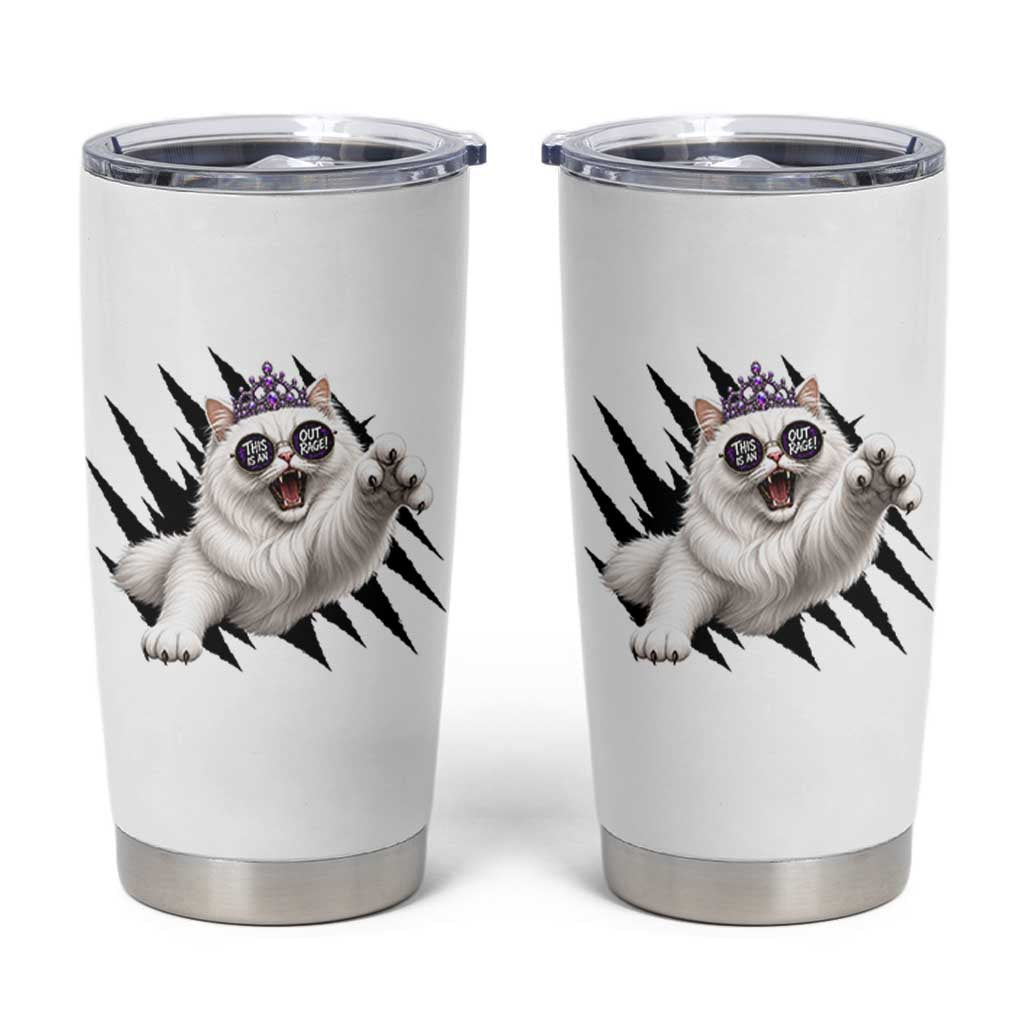 Funny Princess Cat With Featuring Scratch Effect Printed Tumbler Cup This Is An Outrage
