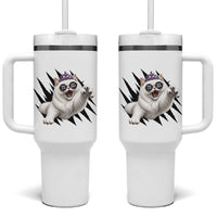 Funny Princess Cat With Featuring Scratch Effect Printed Tumbler With Handle This Is An Outrage