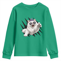 Funny Princess Cat With Featuring Scratch Effect Printed Youth Sweatshirt This Is An Outrage