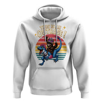 This Is An Outrage Cat Riding Dinosaur Hoodie Sci-Fi Book Lover Gift