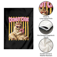 Funny Princess Cat Eating Donut Garden Flag Sci-Fi Book Lover Gift