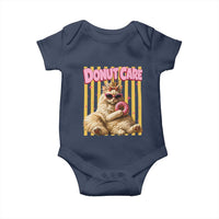 Funny Princess Cat Eating Donut Baby Onesie Sci-Fi Book Lover Gift