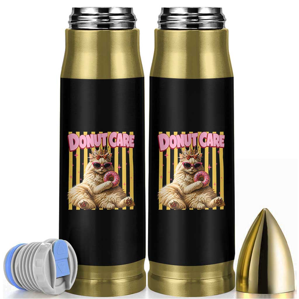 Funny Princess Cat Eating Donut Bullet Tumbler Sci-Fi Book Lover Gift
