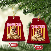 Funny Princess Cat Eating Donut Ceramic Ornament Sci-Fi Book Lover Gift