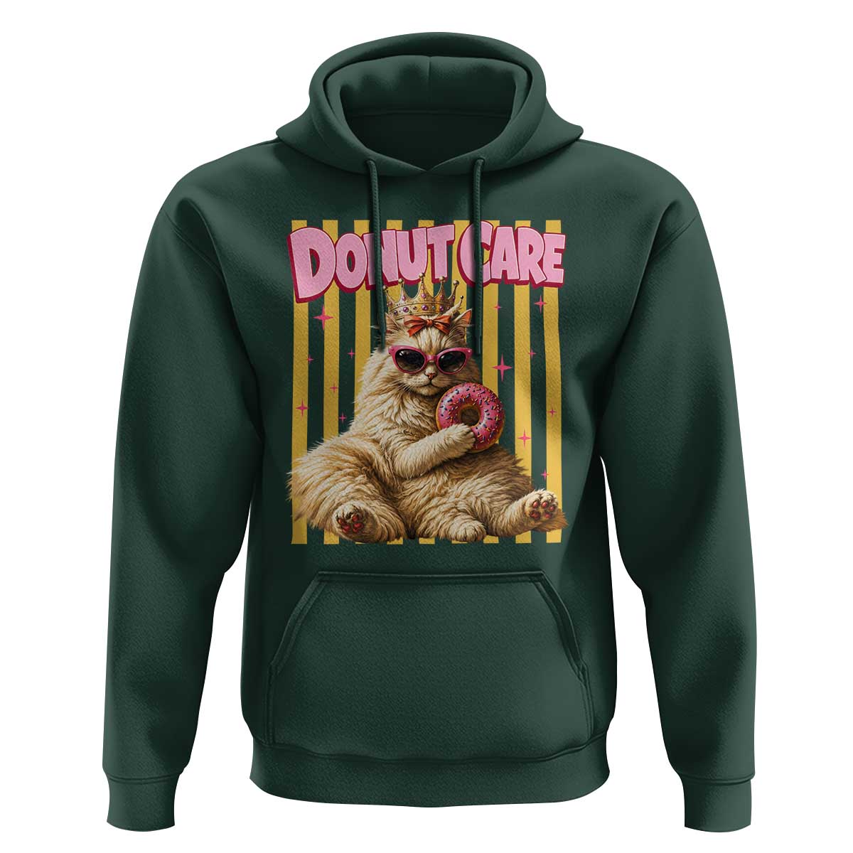 Funny Princess Cat Eating Donut Hoodie Sci-Fi Book Lover Gift