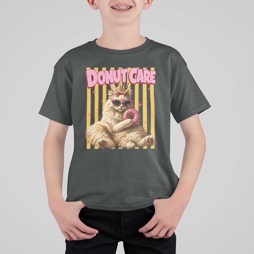 Funny Princess Cat Eating Donut T Shirt For Kid Sci-Fi Book Lover Gift