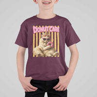 Funny Princess Cat Eating Donut T Shirt For Kid Sci-Fi Book Lover Gift