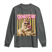 Funny Princess Cat Eating Donut Long Sleeve Shirt Sci-Fi Book Lover Gift