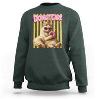 Funny Princess Cat Eating Donut Sweatshirt Sci-Fi Book Lover Gift